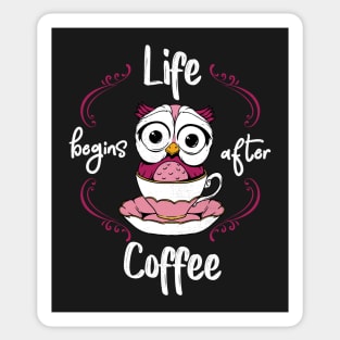 Life Begins After Coffee Sticker